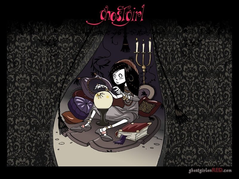 ghost girl reading book
