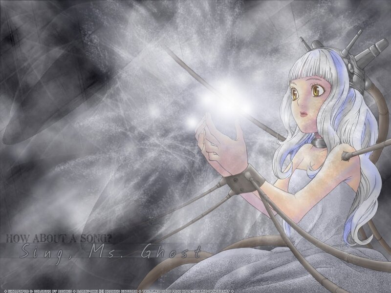 Ghost girl with glowing staff