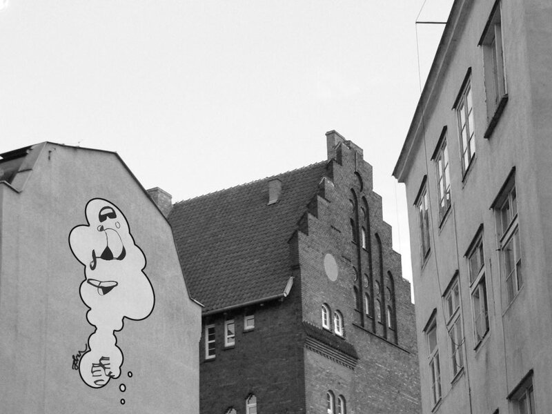 Ghost Graffiti on Building