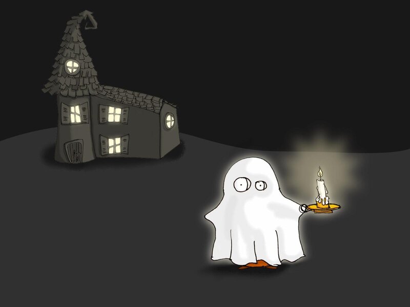 Ghost Holding Candle