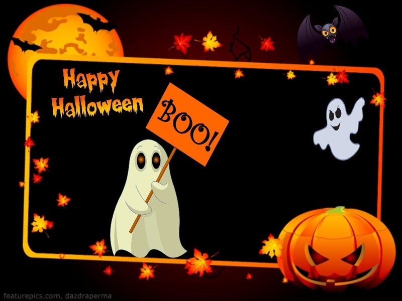 Ghost Holding Sign — Black
