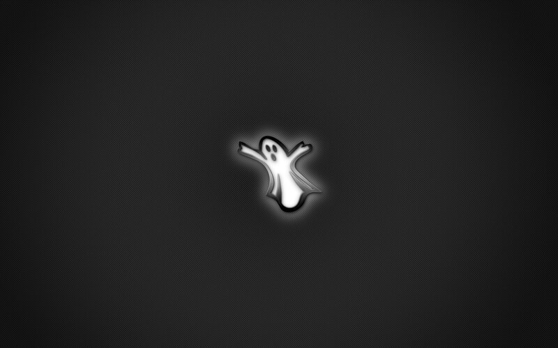 ghost icon on dark background