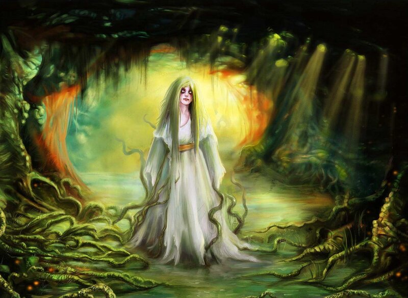 ghost in a swamp
