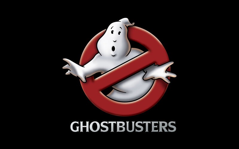 Ghost in Red Circle — Black, Playful, Vector Art, Logo