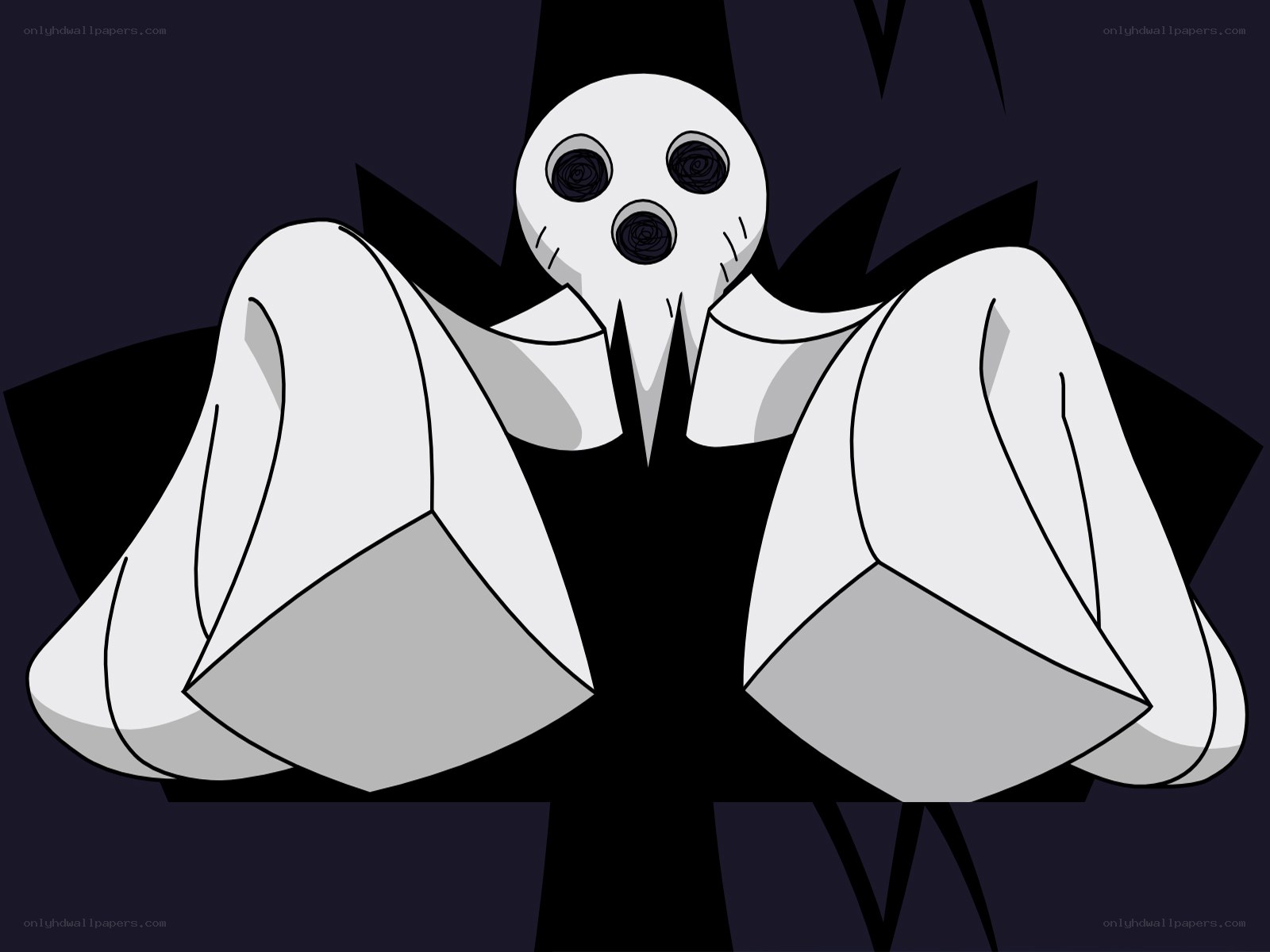 ghost-like character with three eyes
