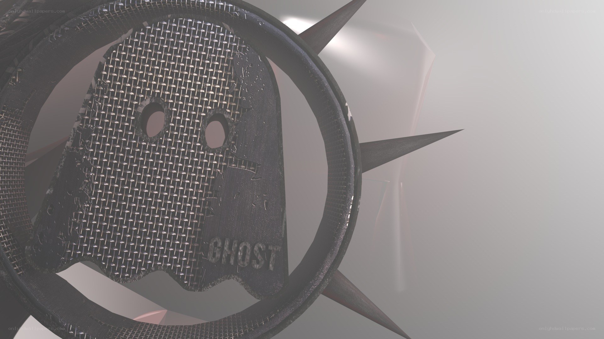 Ghost logo with spiked wheel