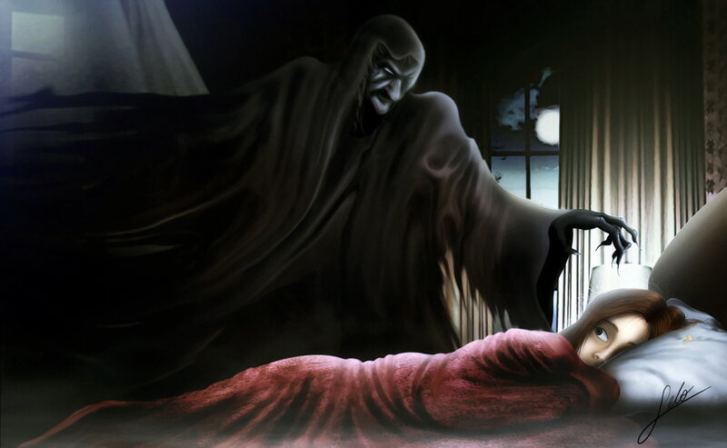 Ghost over Sleeping Girl