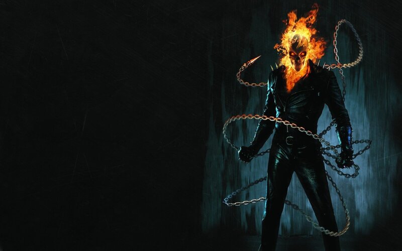 Ghost Rider Character — Black, Dramatic, Night