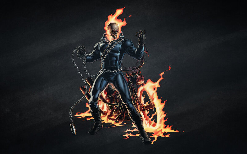 Ghost Rider Character — Black, Dramatic
