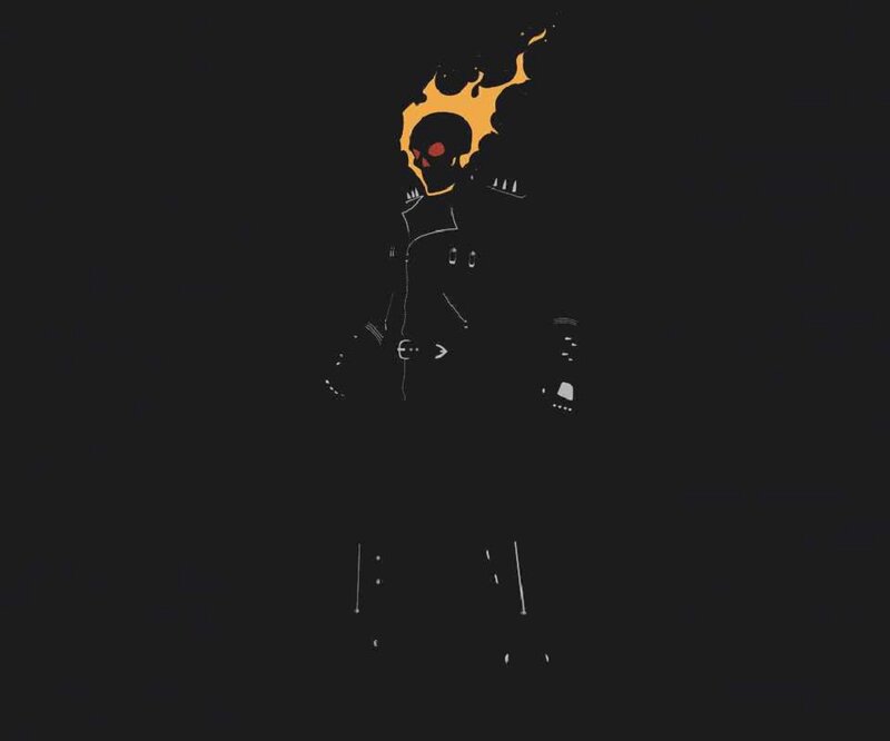 Ghost Rider Character — Black