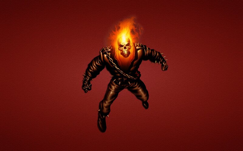 Ghost Rider Character — Red, Dramatic