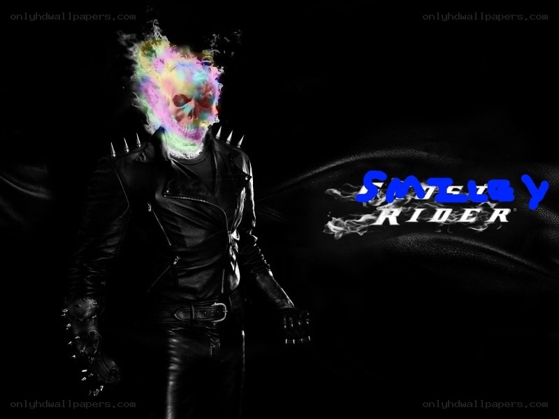 Ghost Rider character with colorful skull