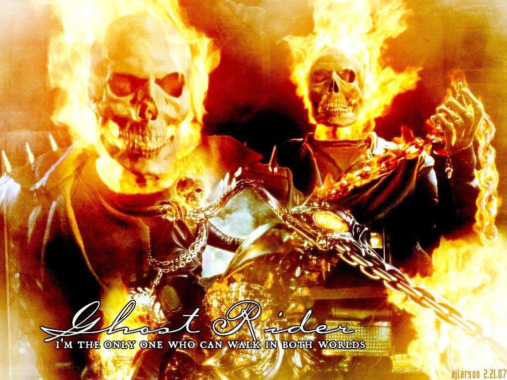 Ghost Rider fiery skull