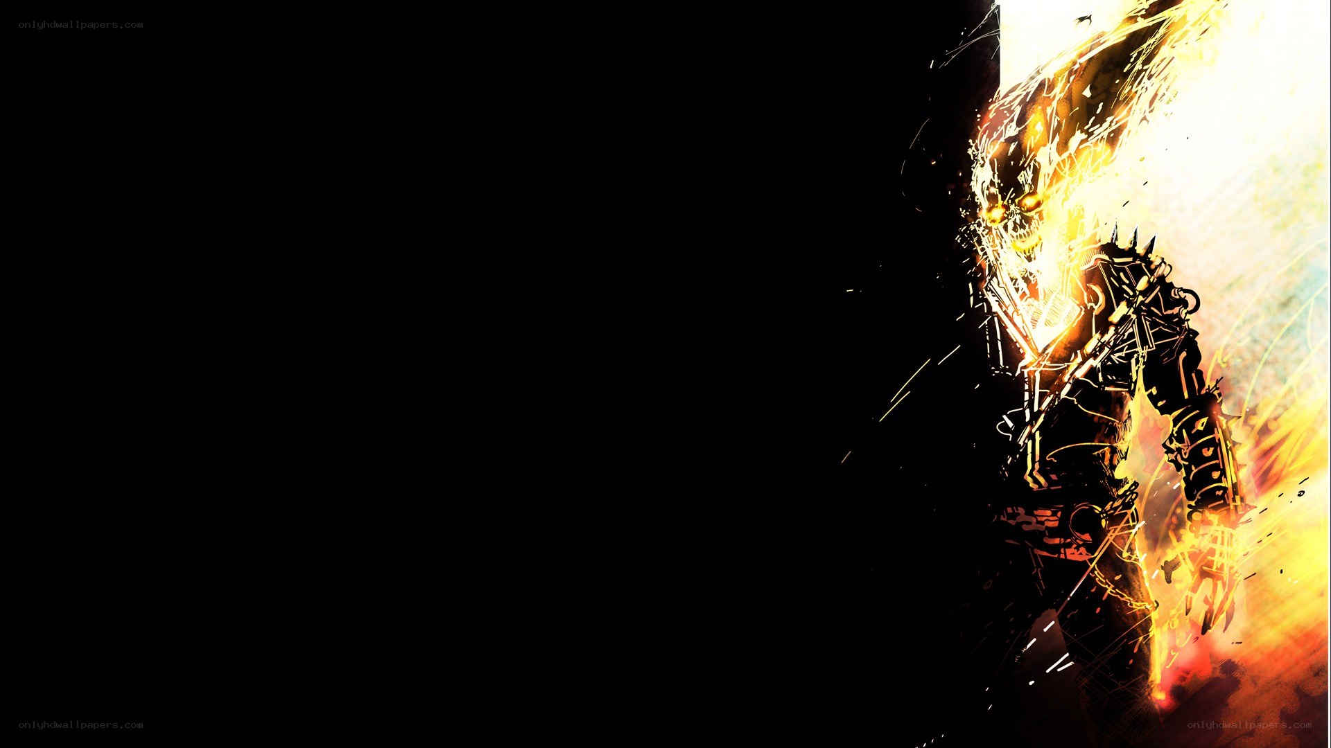 Ghost Rider in flames