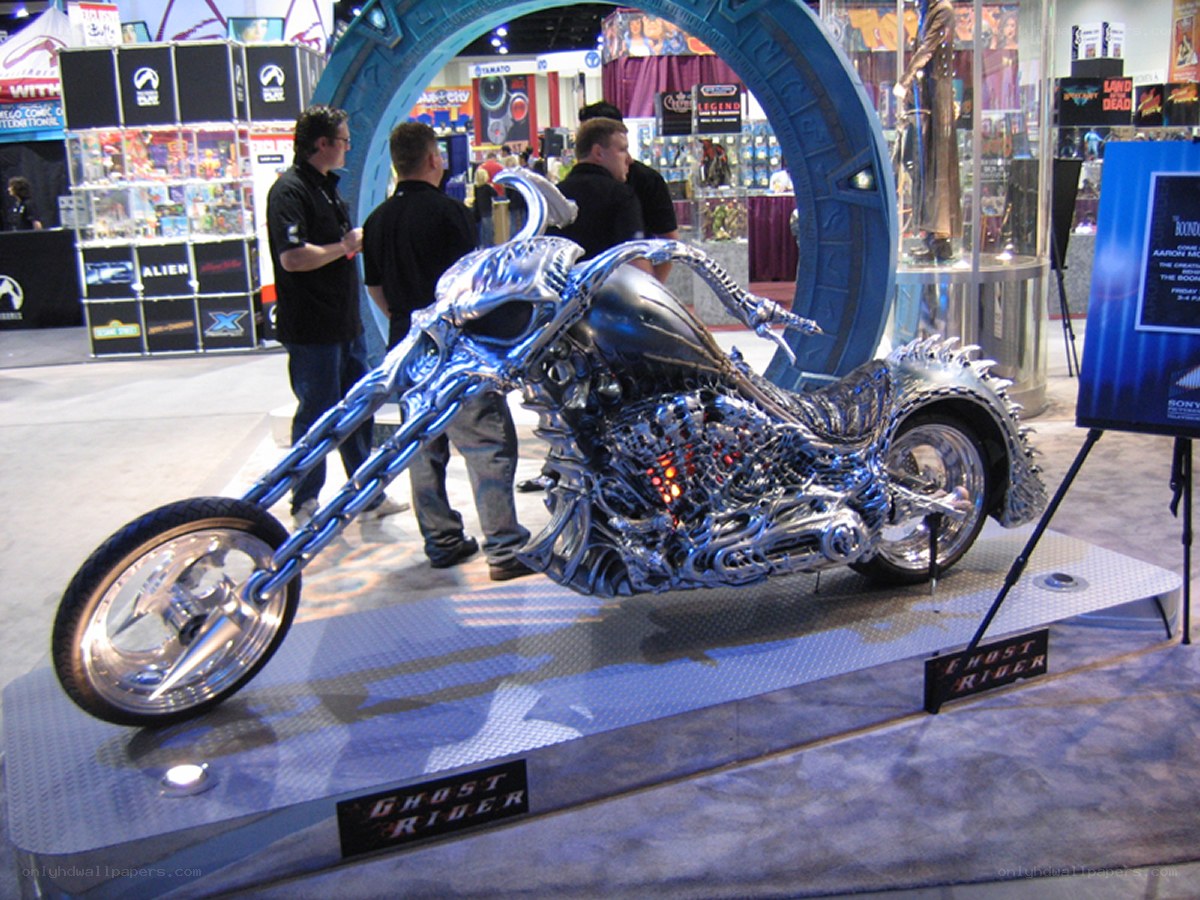 Ghost Rider motorcycle at convention