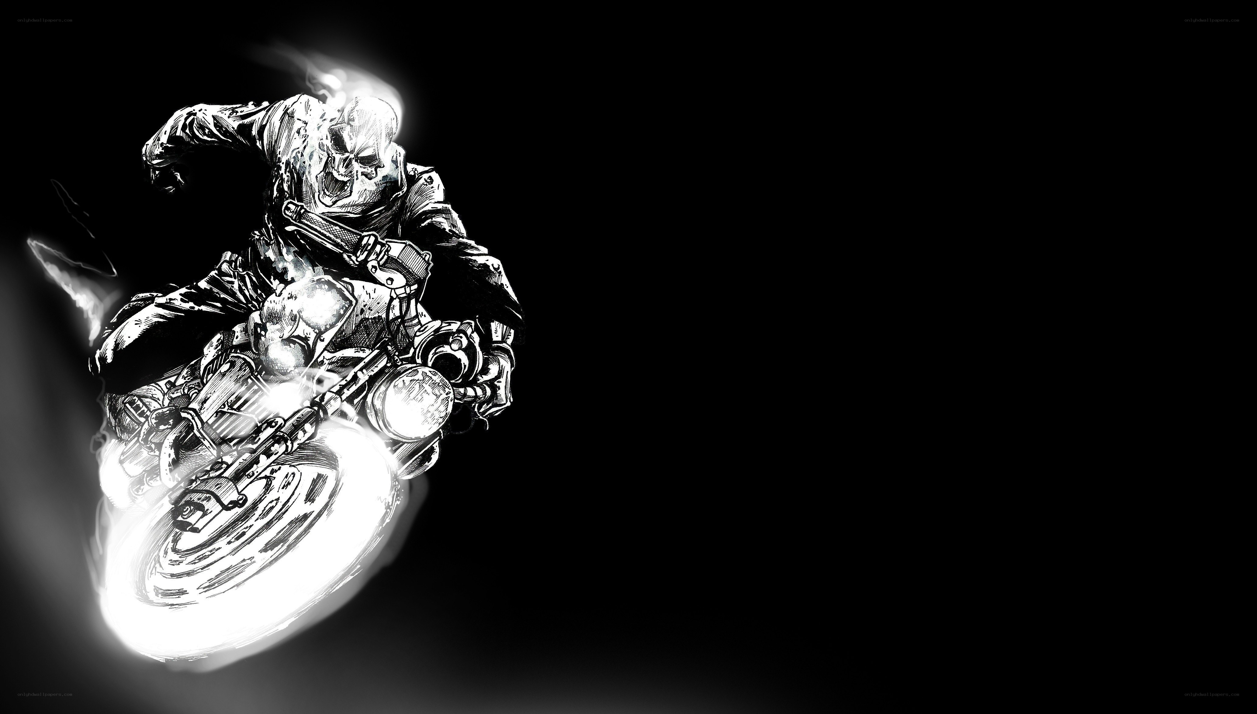 Ghost Rider on a motorcycle