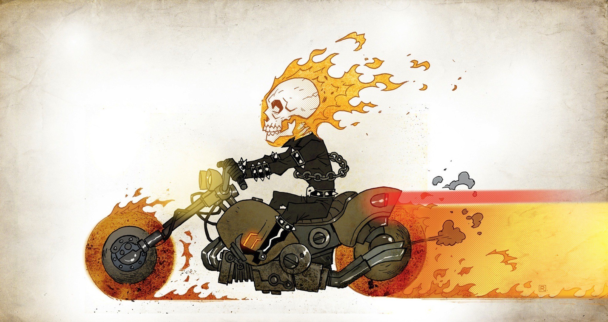 Ghost Rider on a motorcycle