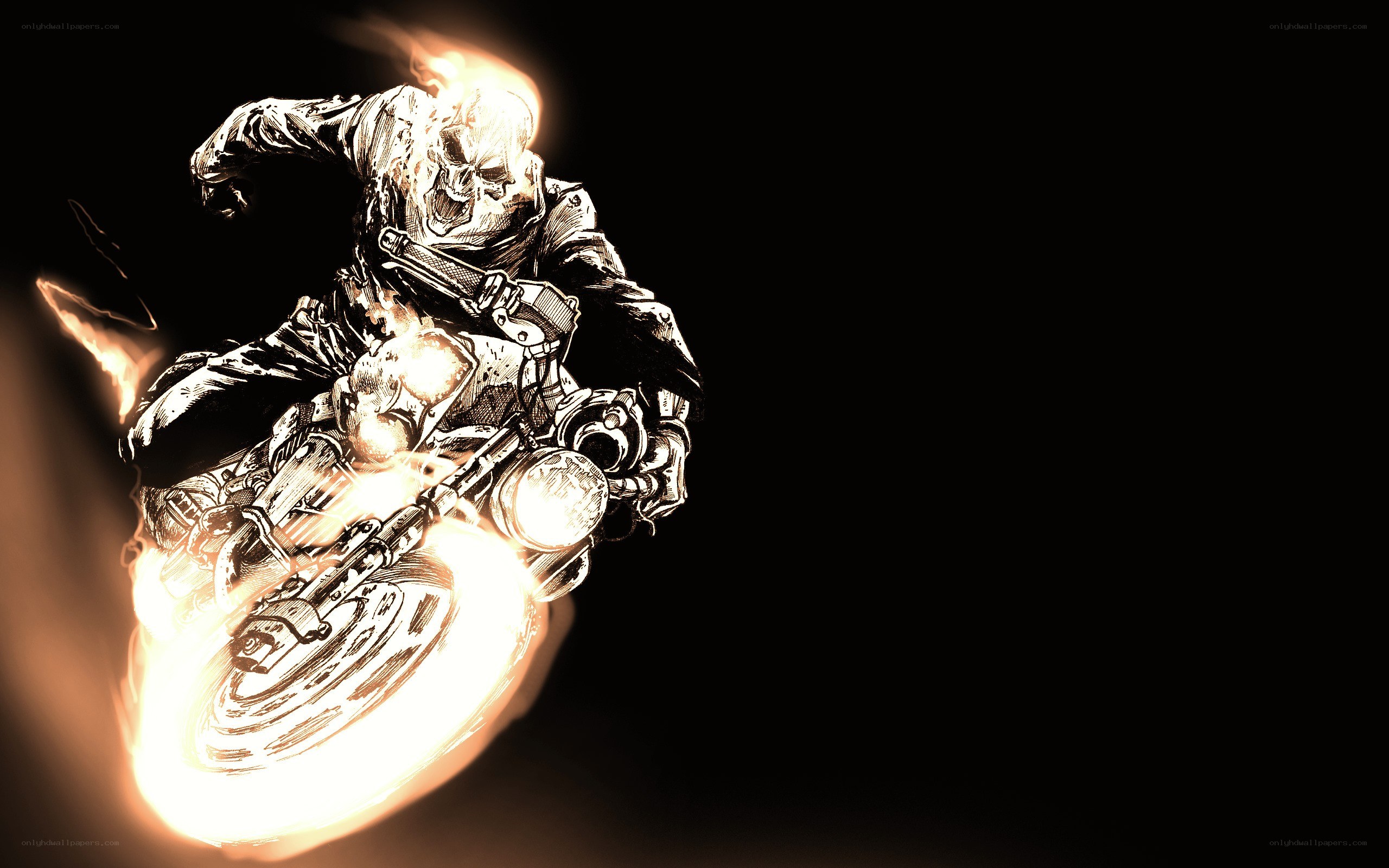Ghost Rider on a motorcycle
