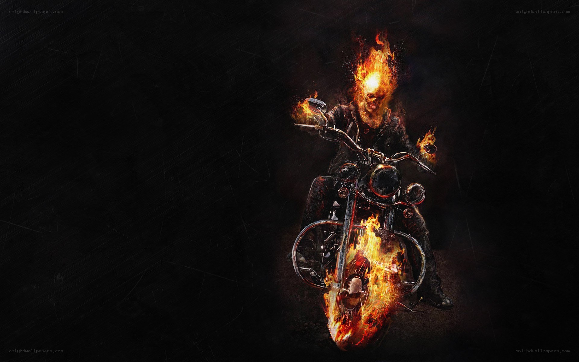 Ghost Rider on a motorcycle