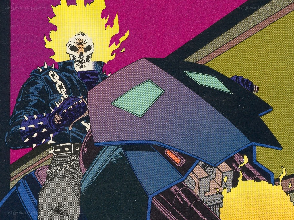 Ghost Rider on a motorcycle