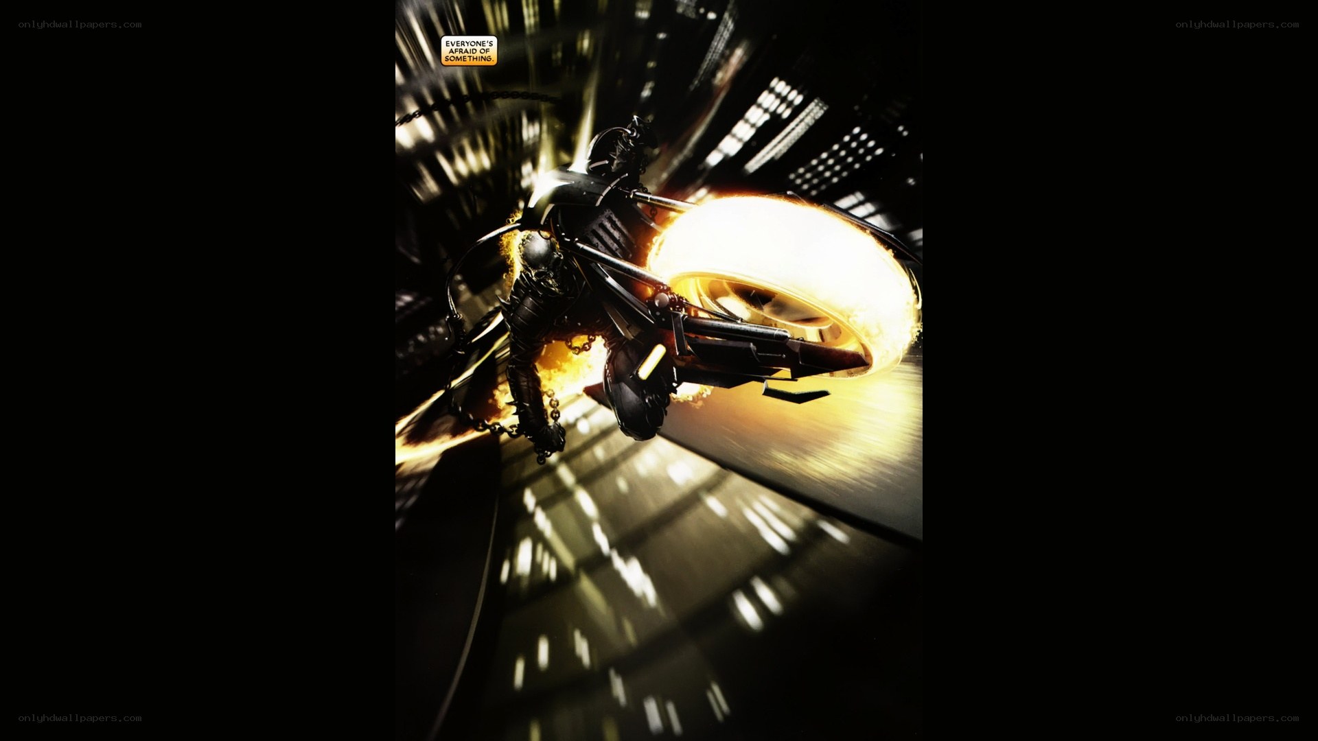 Ghost Rider on a motorcycle