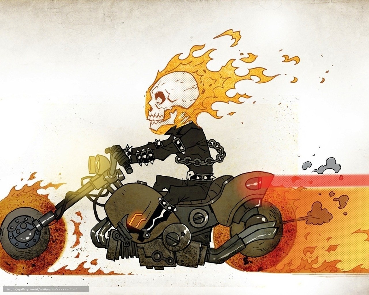 Ghost Rider on a motorcycle