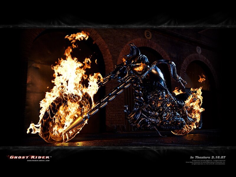 Ghost Rider on fire