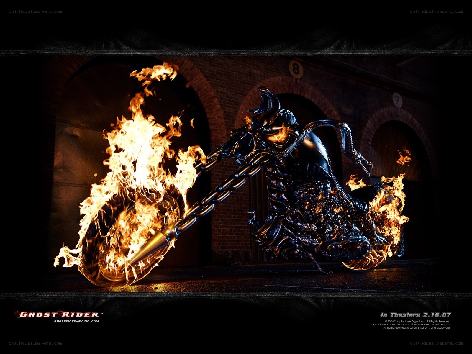 Ghost Rider on fire