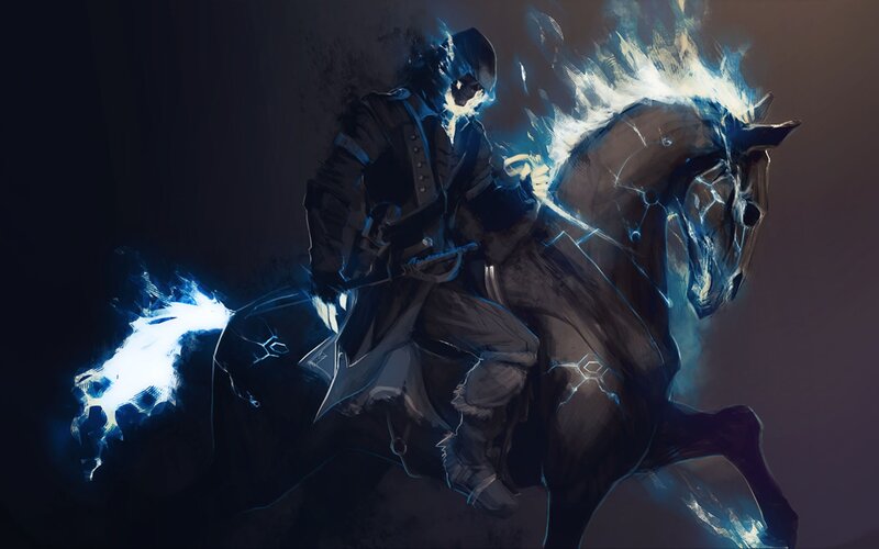 Ghost Rider on Horse
