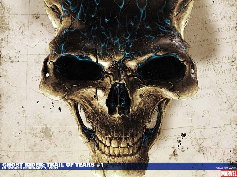 Ghost Rider skull artwork