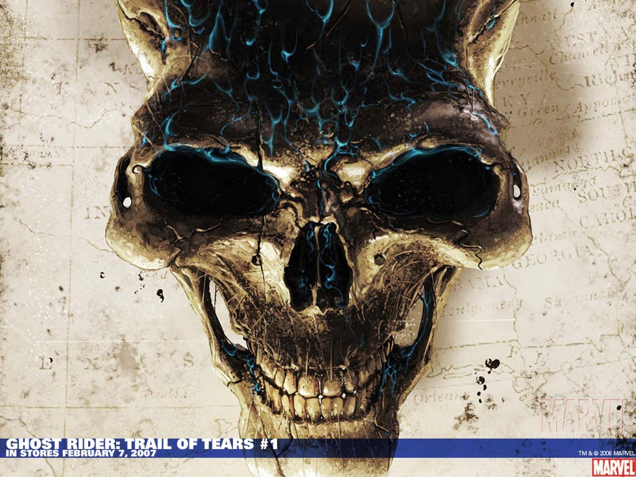 Ghost Rider skull artwork