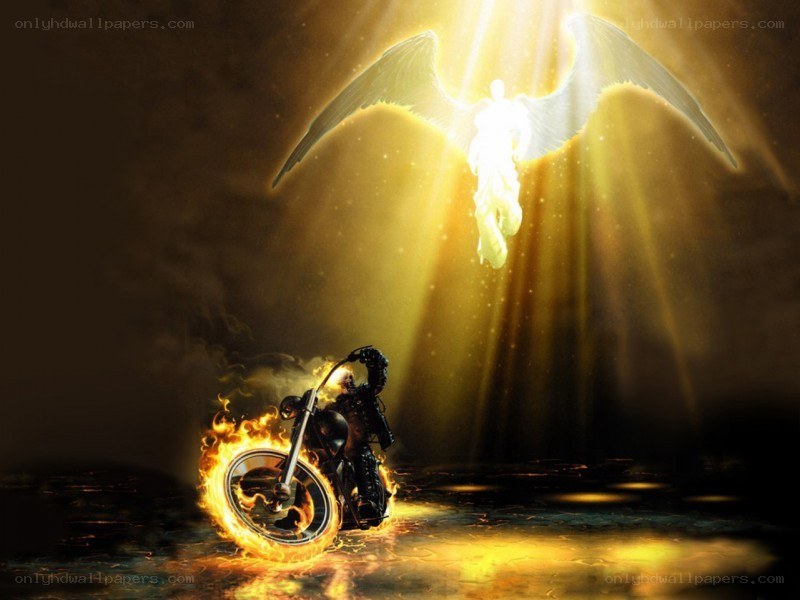 Ghost Rider with angelic figure