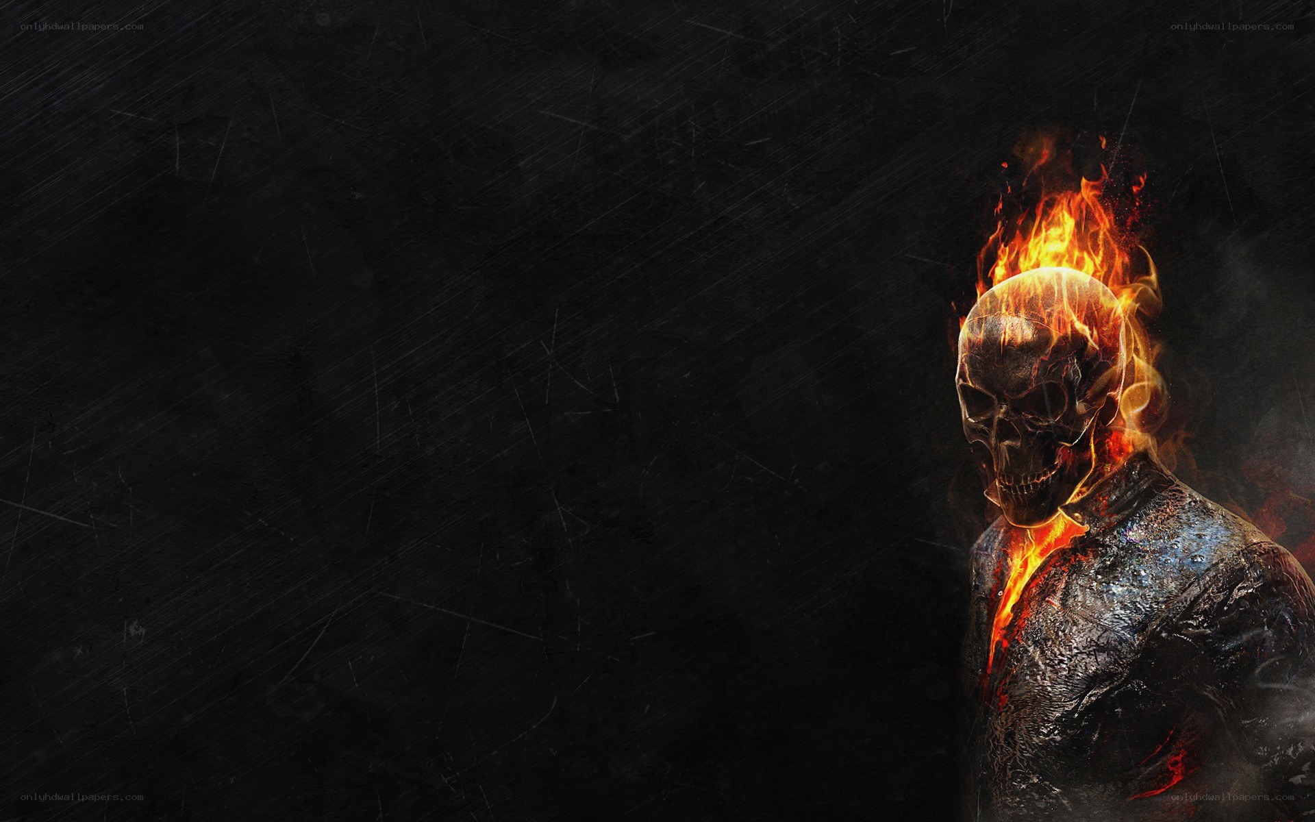 Ghost Rider with flaming skull