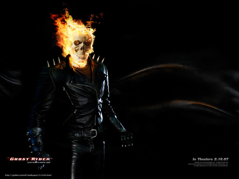 Ghost Rider with flaming skull