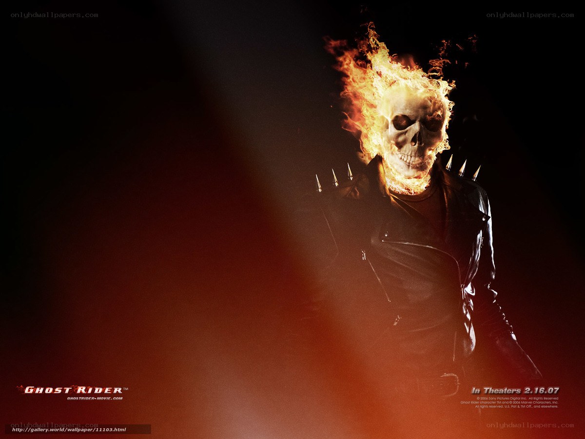 Ghost Rider with flaming skull