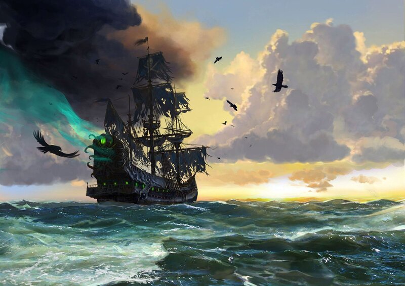 Ghost Ship at Sea — Green