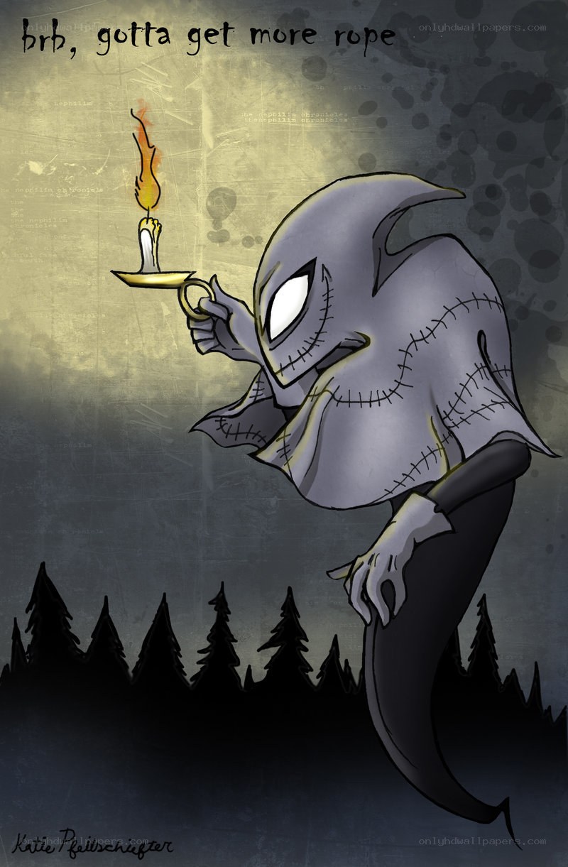ghost with candle in forest
