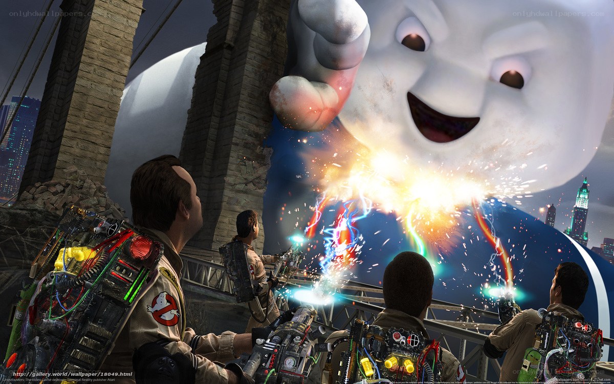 Ghostbusters battle Stay Puft Marshmallow Man