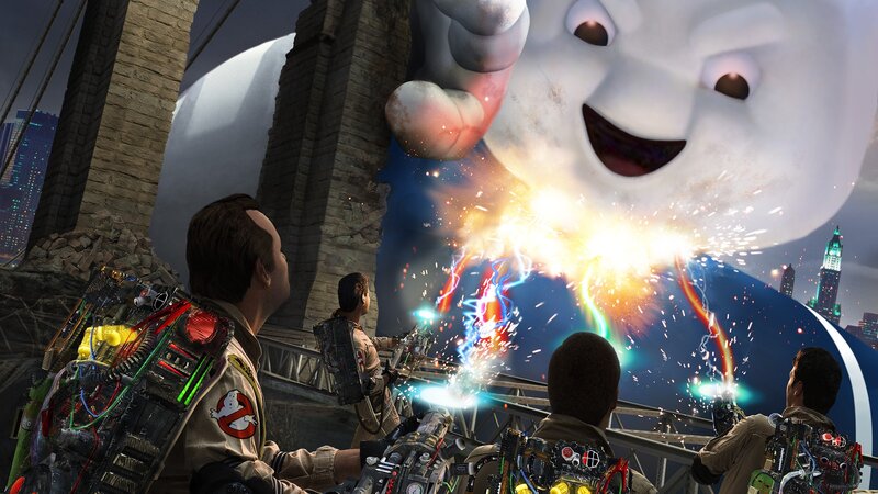 Ghostbusters Fighting Marshmallow Man