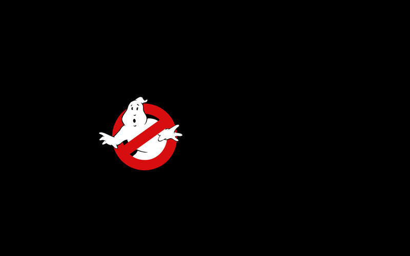 Ghostbusters logo on black