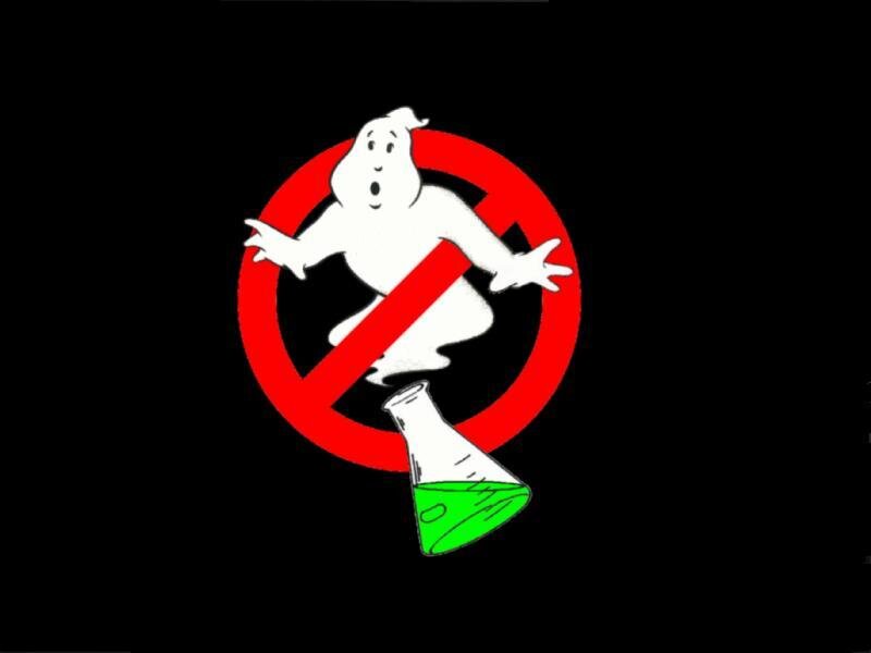 Ghostbusters logo with beaker