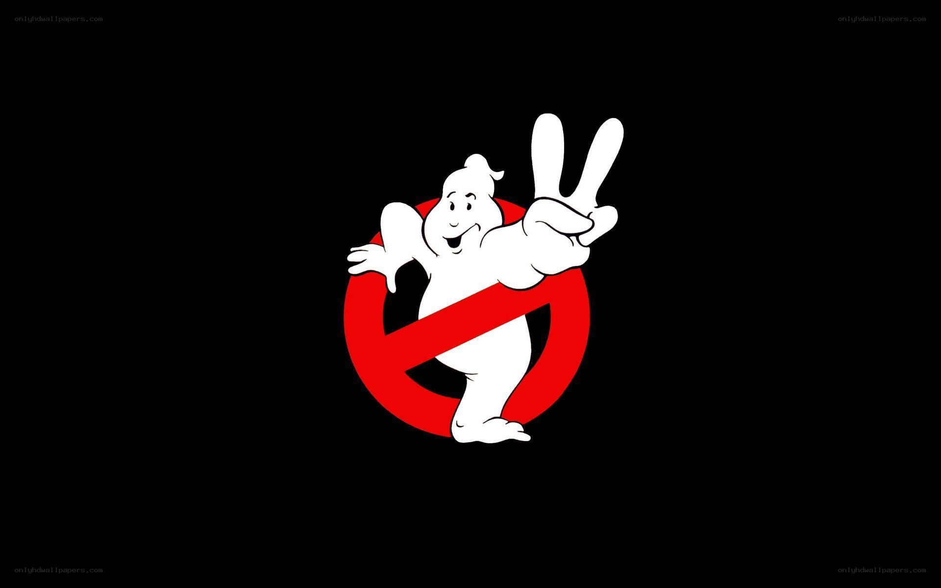 Ghostbusters logo with ghost