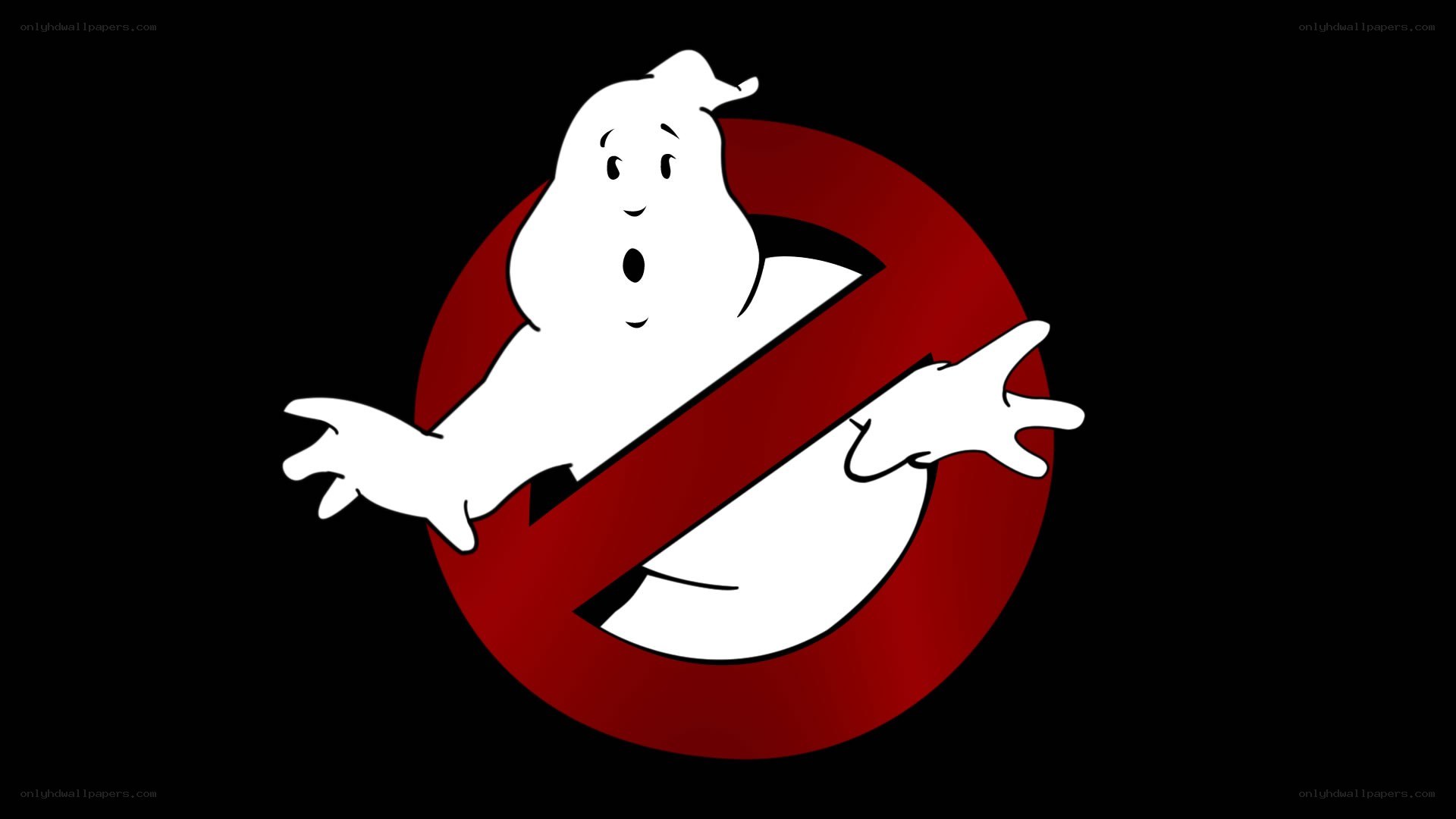 Ghostbusters logo with ghost