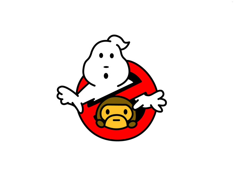 Ghostbusters logo with monkey