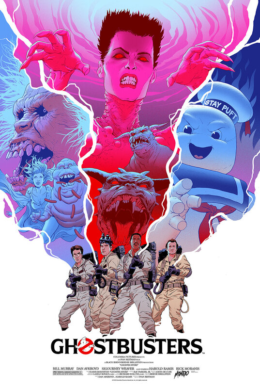 Ghostbusters Team and Ghosts