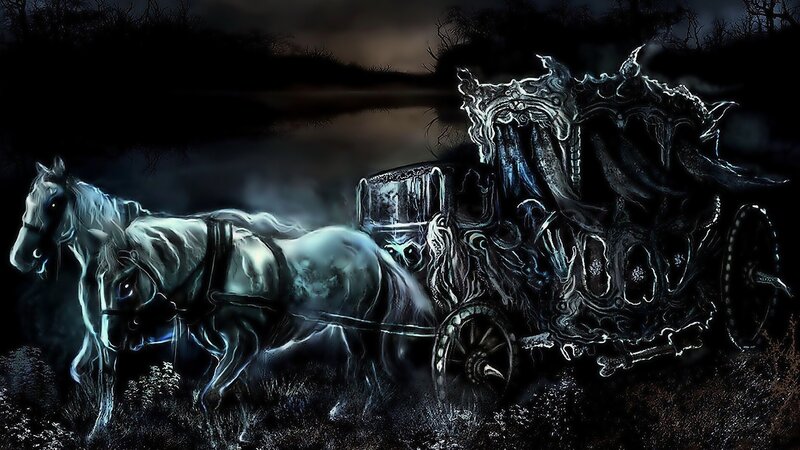 Ghostly Carriage and Horses