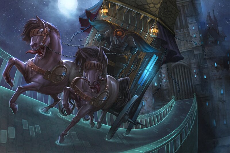 Ghostly Carriage with Horses