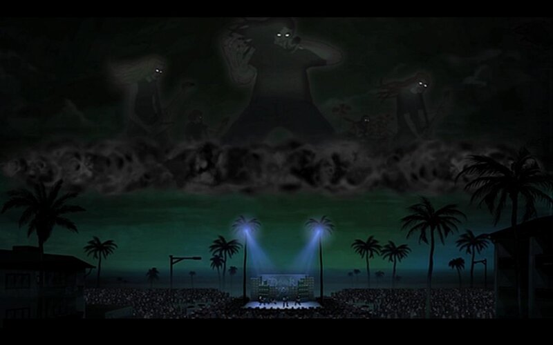 Ghostly concert at night