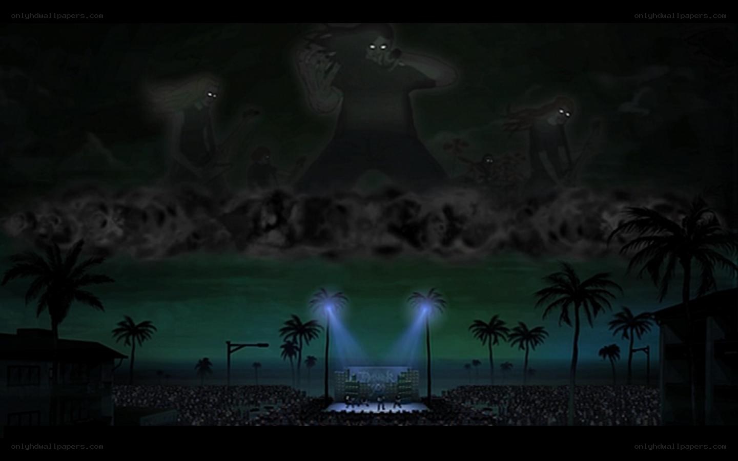 Ghostly concert at night