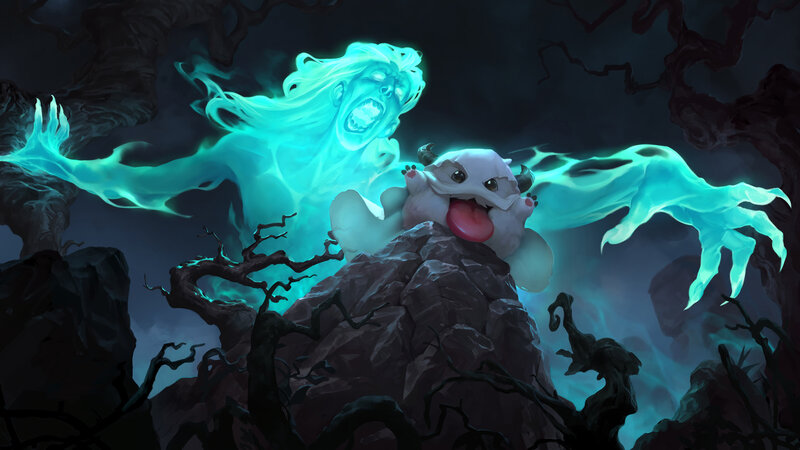 Ghostly Creature on Rock